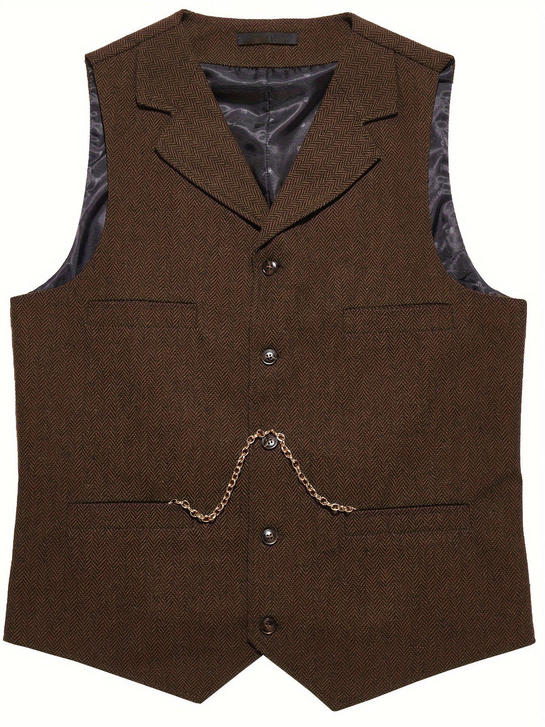 Byron | Elegancka Kamizelka w Wzór Rybi Ogon