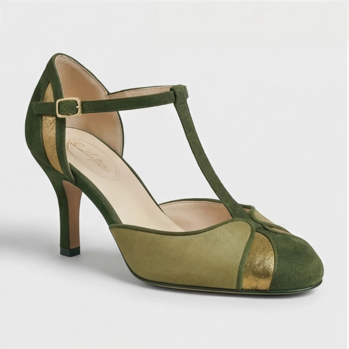 Coralise | Eleganckie zamszowe szpilki T-Strap