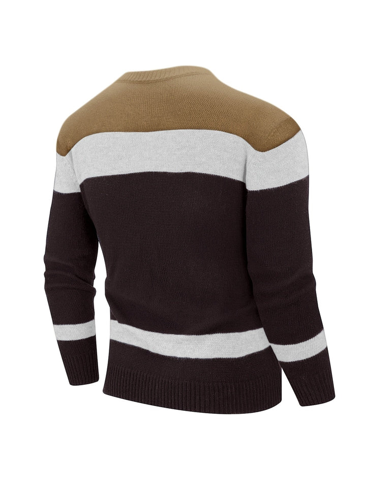 Ethan | Sweter z kolorowym blokiem