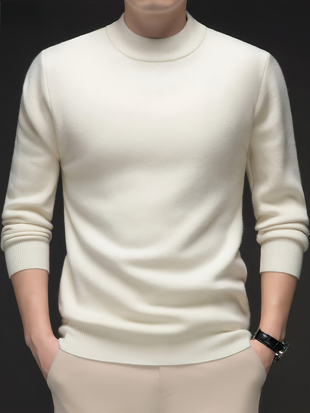 Everett | Elegancki Sweter z Wysokim Kołnierzem