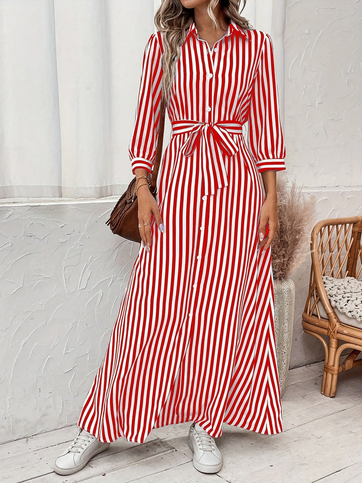 Meredith | Sukienka Maxi z Paseczkiem