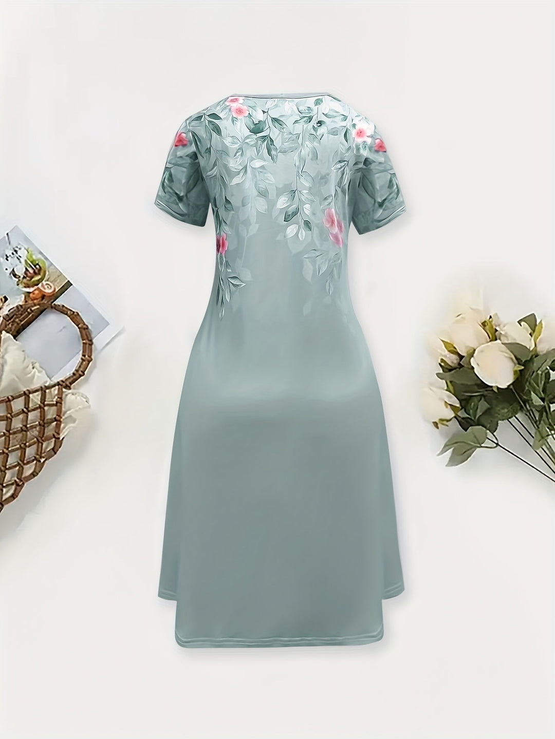 Marjorie | Elegancka Sukienka A-Line w Kwiaty