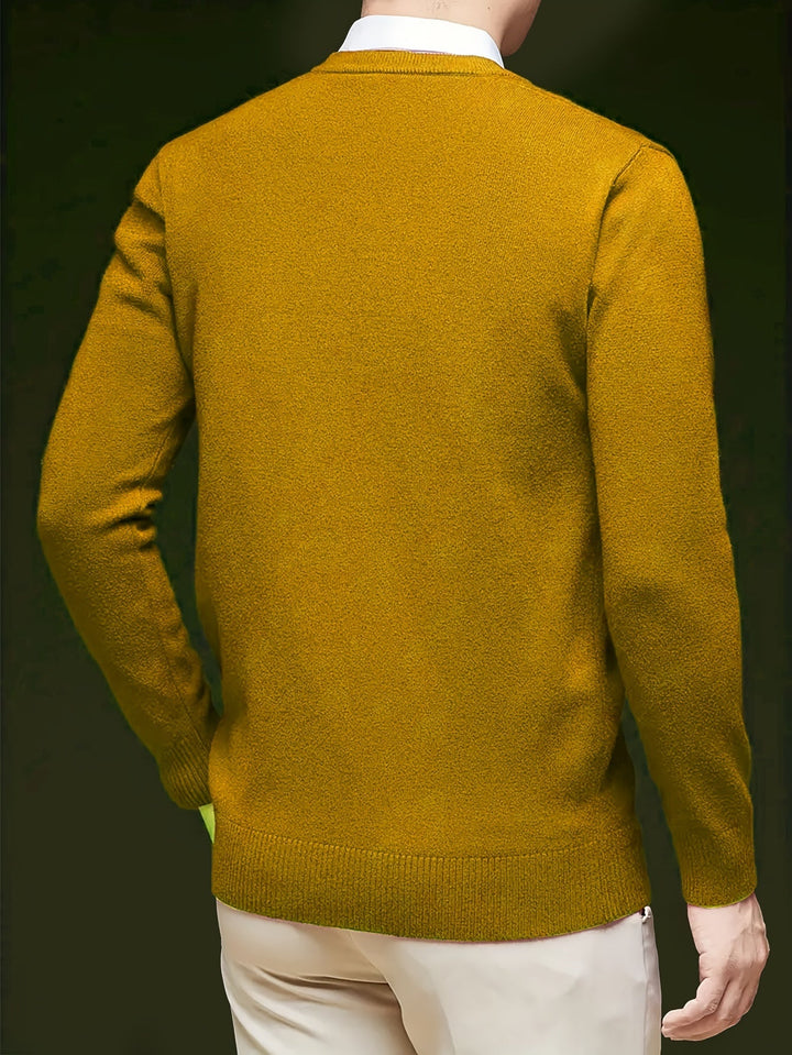 Hugh | Elegancki sweter z dekoltem w serek
