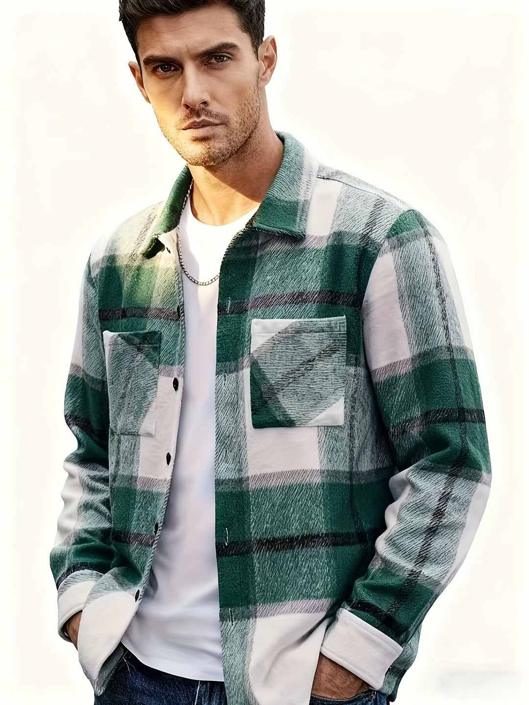 Corbin | Trwała Koszula Overshirt w Kratę