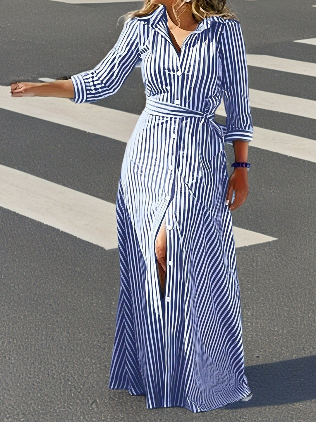 Meredith | Sukienka Maxi z Paseczkiem
