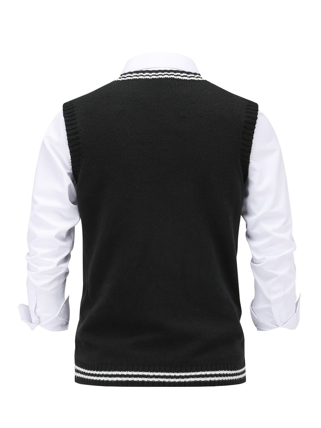 Gideon | Kamizelka Sweter V-Neck z Warkoczem