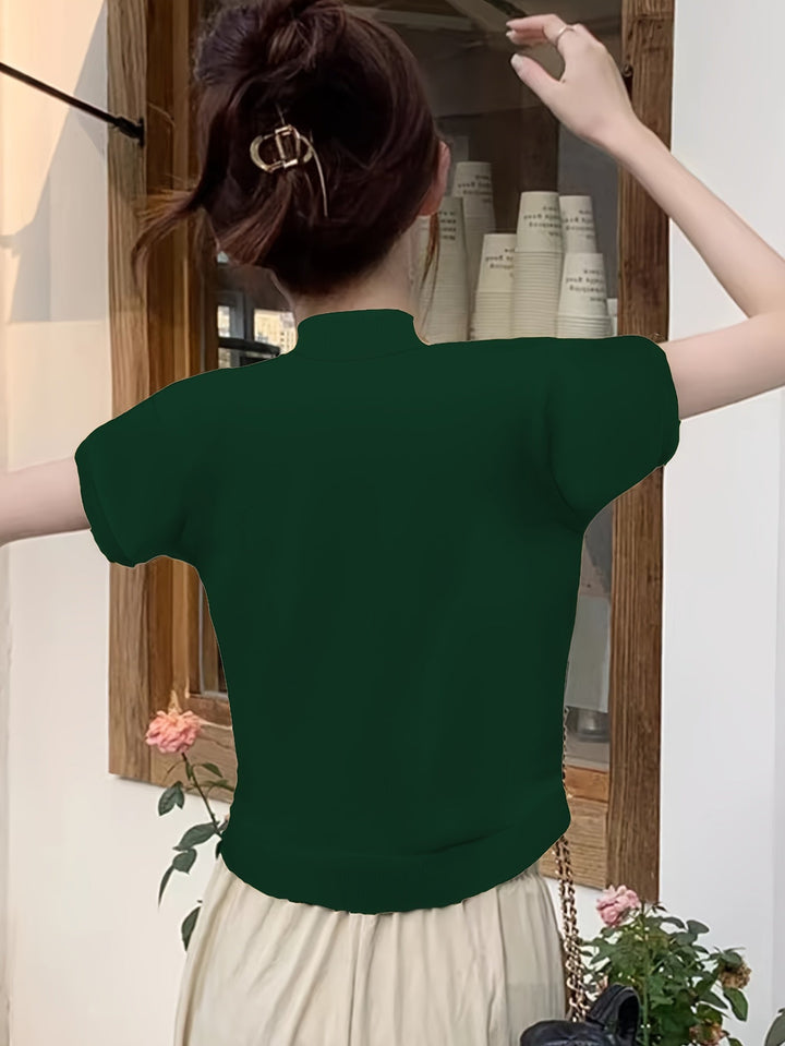 Della | Elegancki Top z Mock-Neck