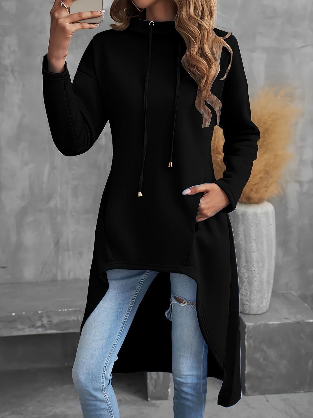 Tabitha | Bluza z kapturem z regulowanym sznurkiem
