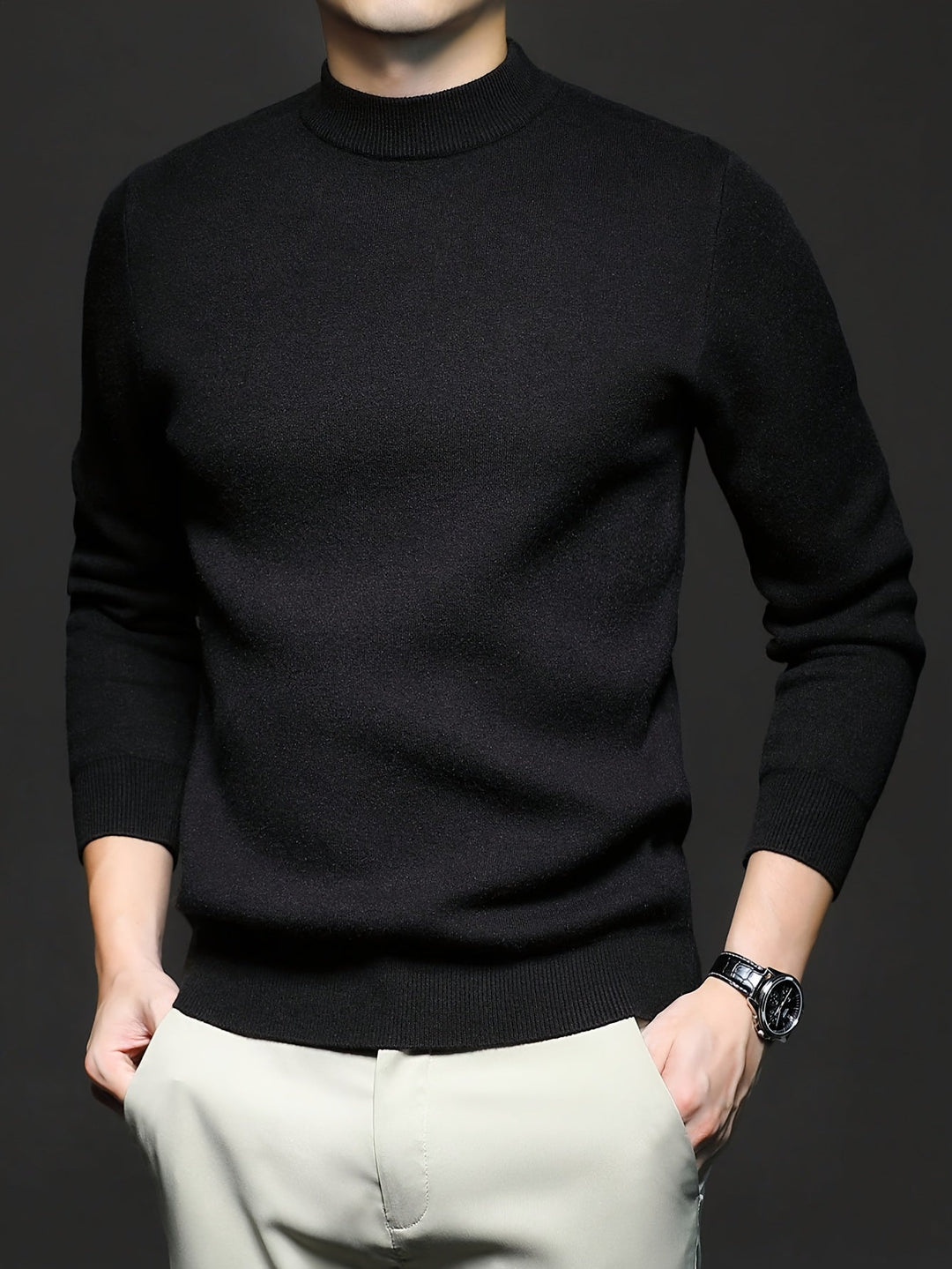 Everett | Elegancki Sweter z Wysokim Kołnierzem