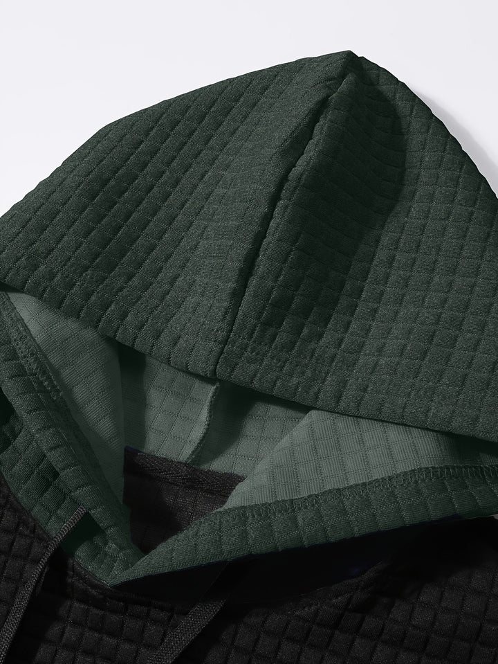 Hayes | Teksturowany Hoodie w Blokach Kolorystycznych