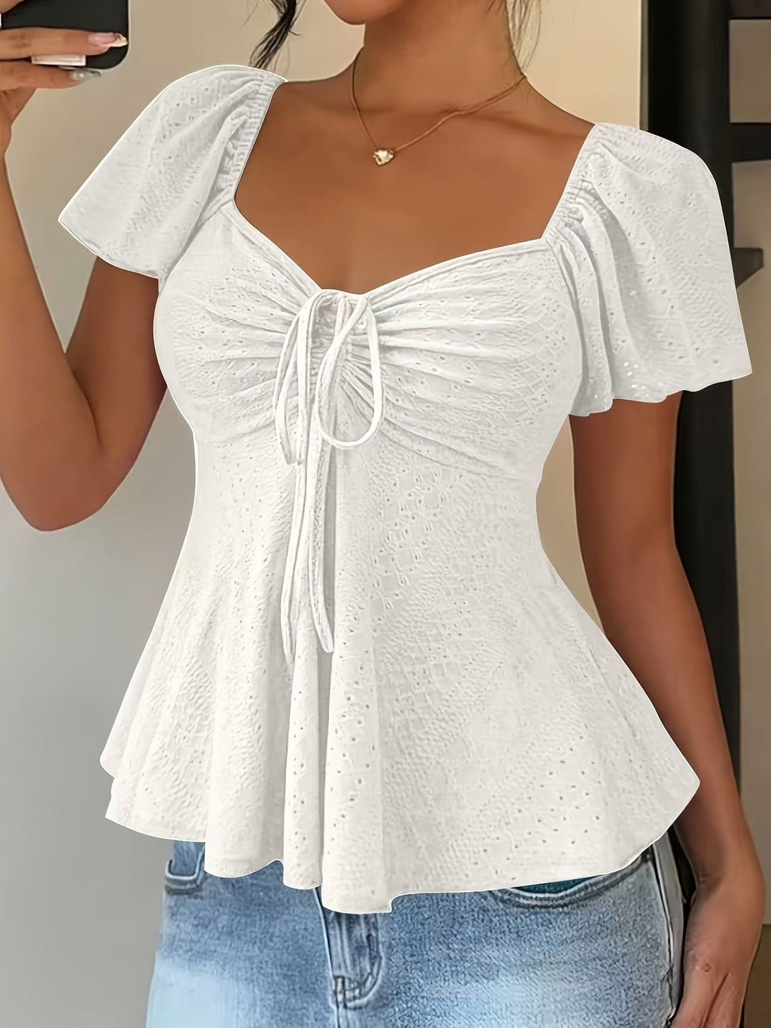 Josephine | Bluzka Peplum z Falbanami