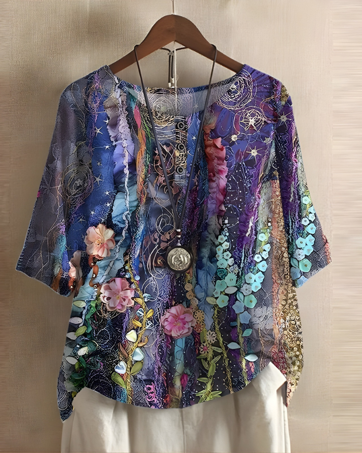 Fiona | Luźna letnia bluzka boho
