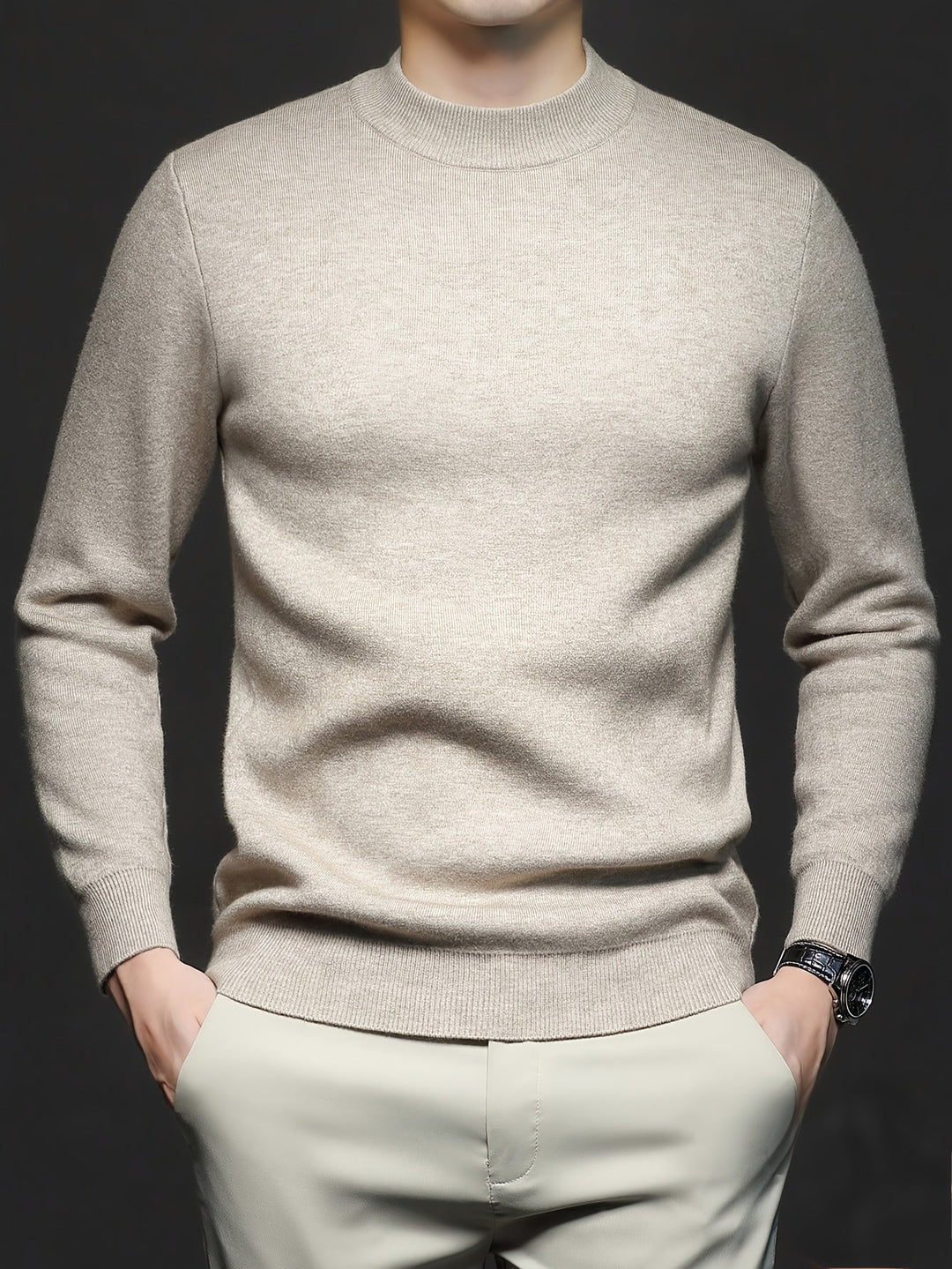 Russell | Elegancki Sweter z Wyższym Kołnierzem
