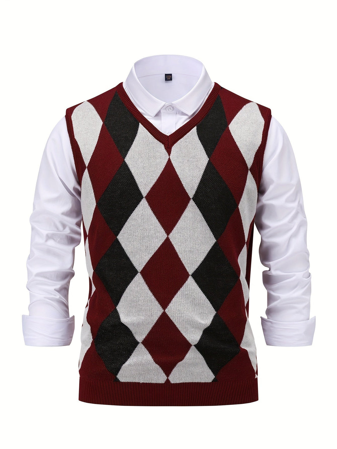 Chandler | Klasyczny Kamizelka w Wzór Argyle
