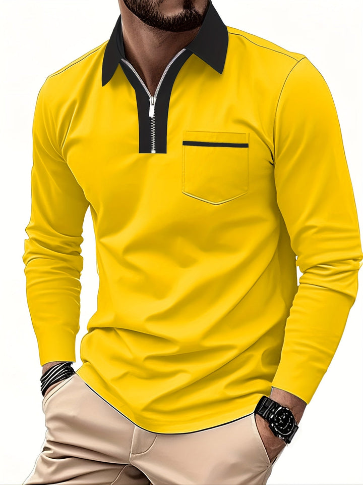 Curtis | Elegancka koszulka polo z zamkiem przy kołnierzu