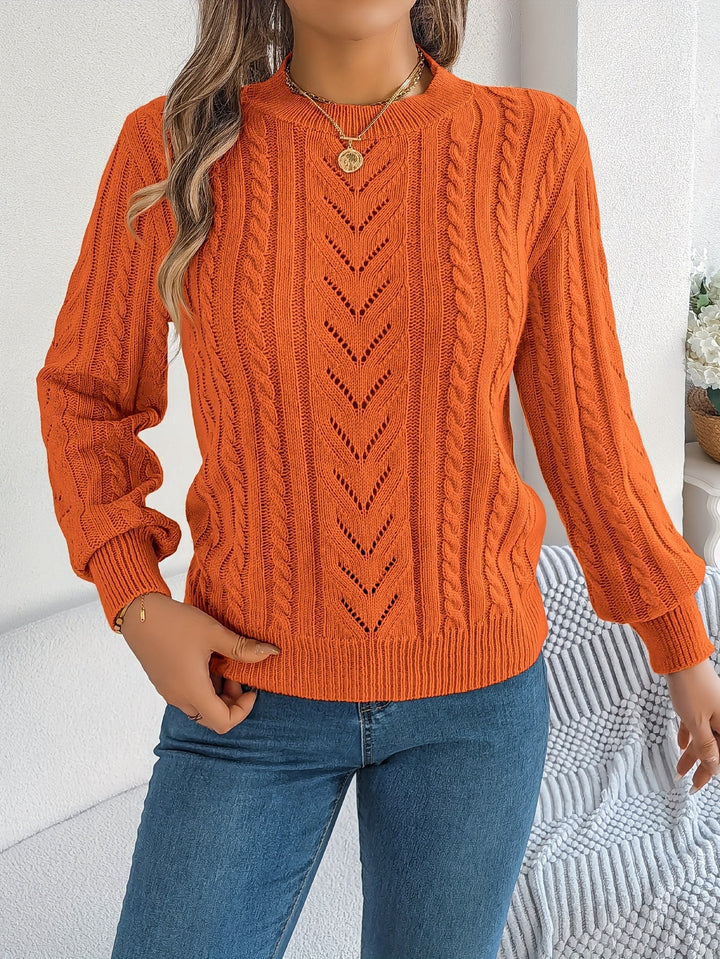 Blythe | Sweter z teksturą w sploty kablowe