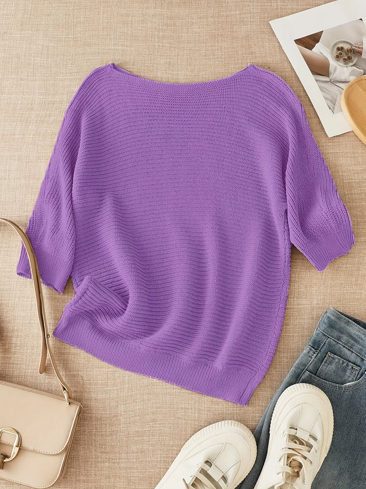 Lena | Luźny sweter z otwartym splotem