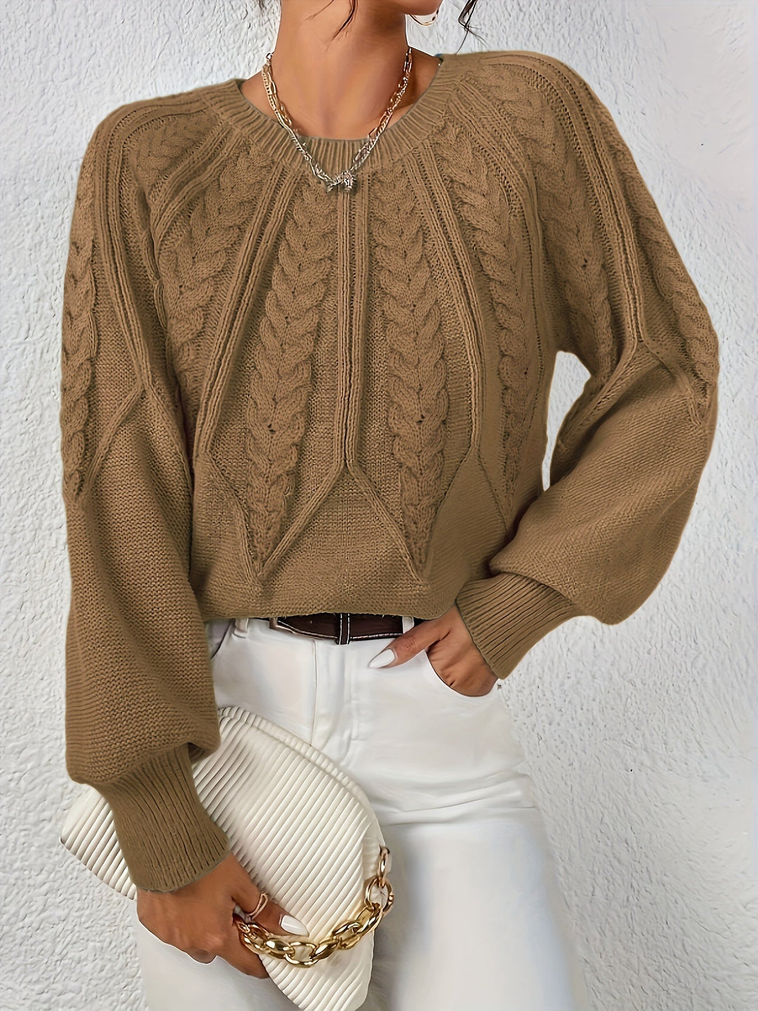 Eleanor | Luźny sweter w sploty