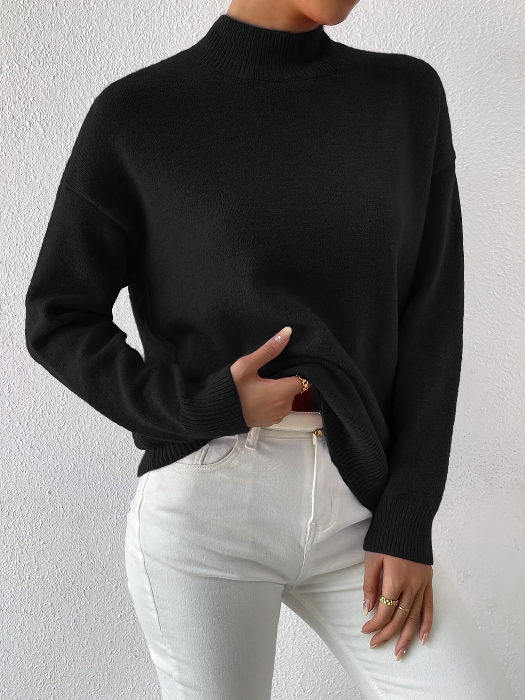 Lorelei | Elegancki Sweter z Mock Neck