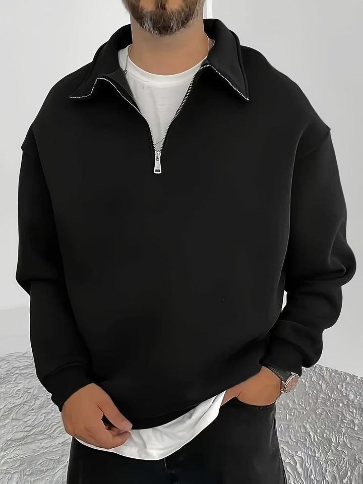 Nathaniel | Przytulny Sweatshirt z Pół-Zipem
