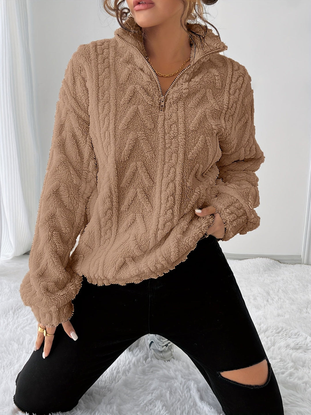 Kristen | Przytulny Teksturowany Sweter