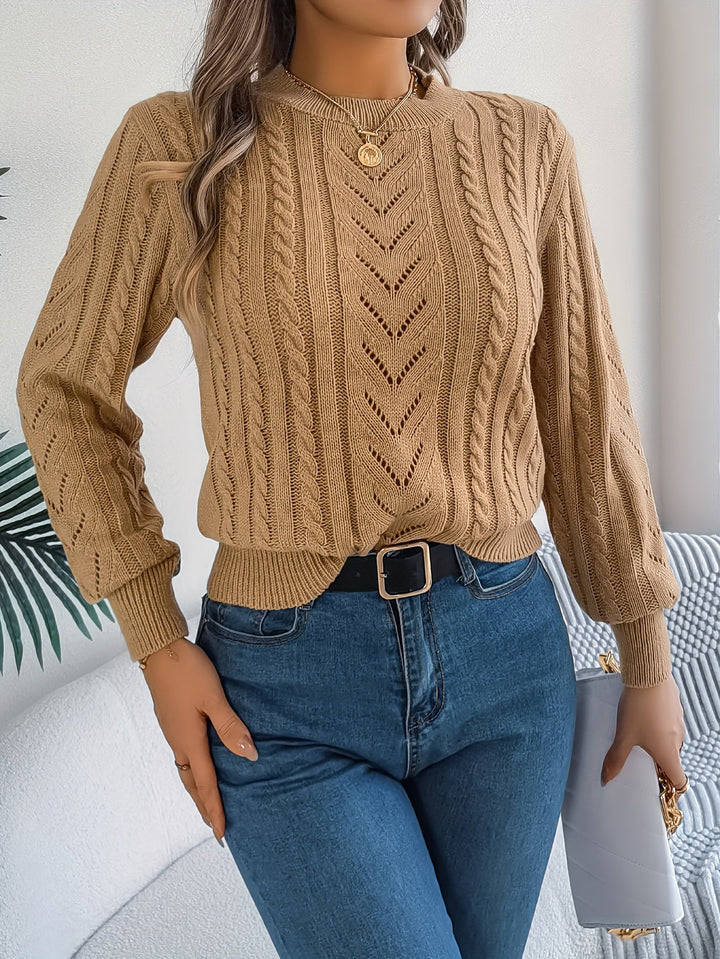 Blythe | Sweter z teksturą w sploty kablowe
