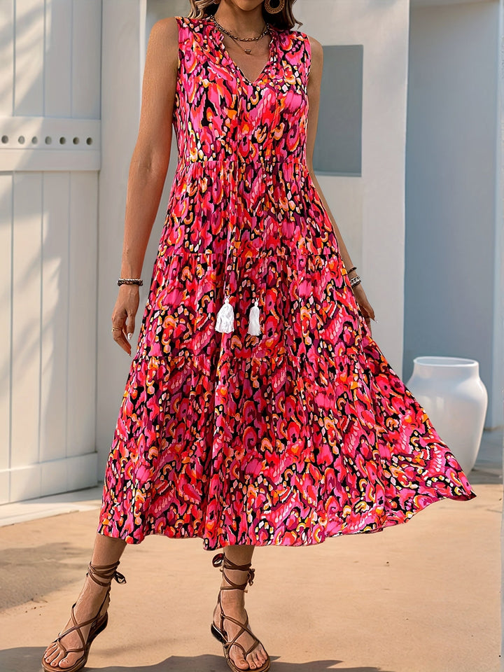 Delia | Swobodna Boho Maxi Sukienka