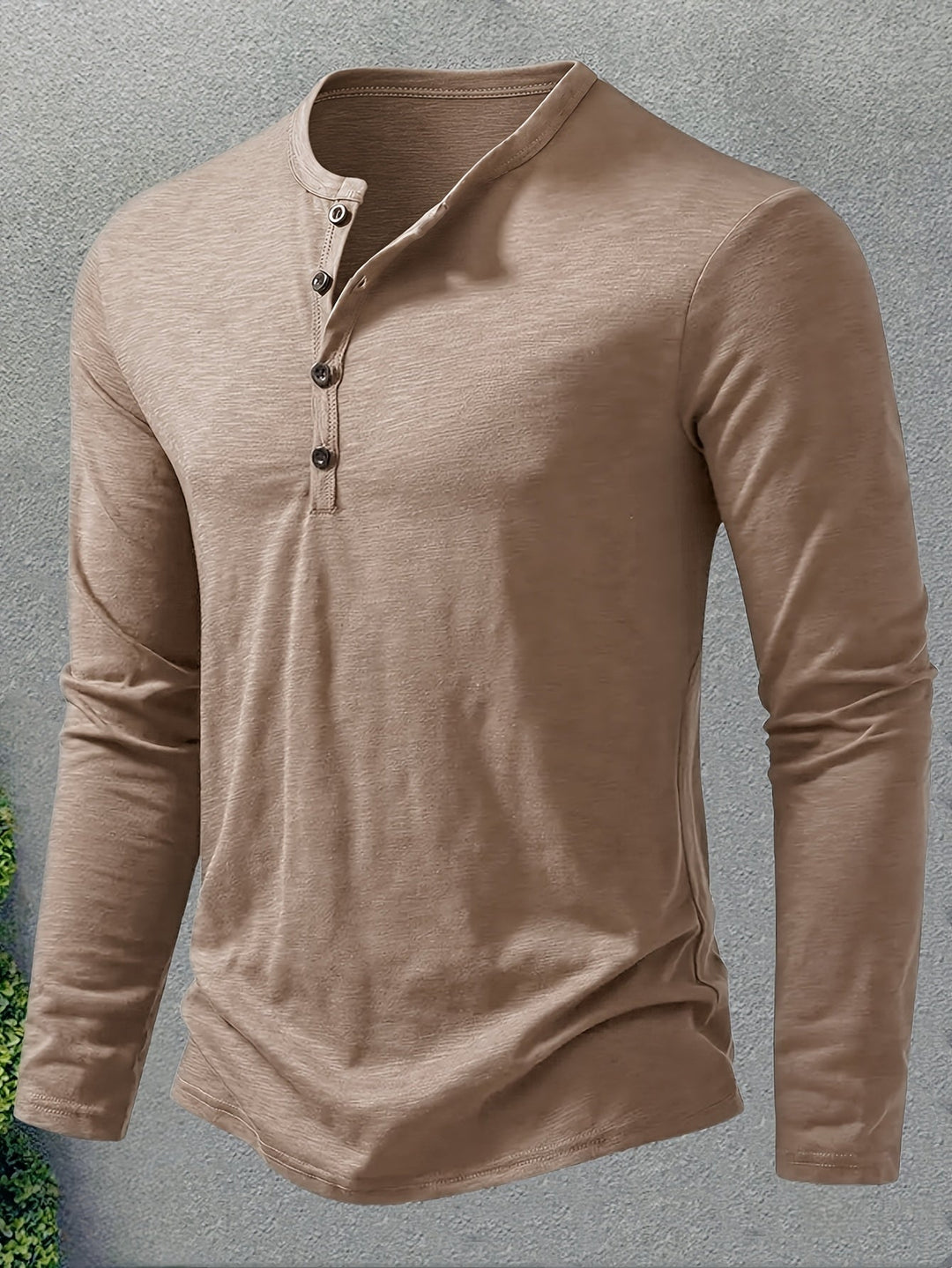 Dalton | Klasyczny Henley z Guzikowym Zapięciem
