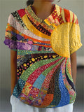 Maine | Elegancka koszula z patchworkiem w stylu sunburst