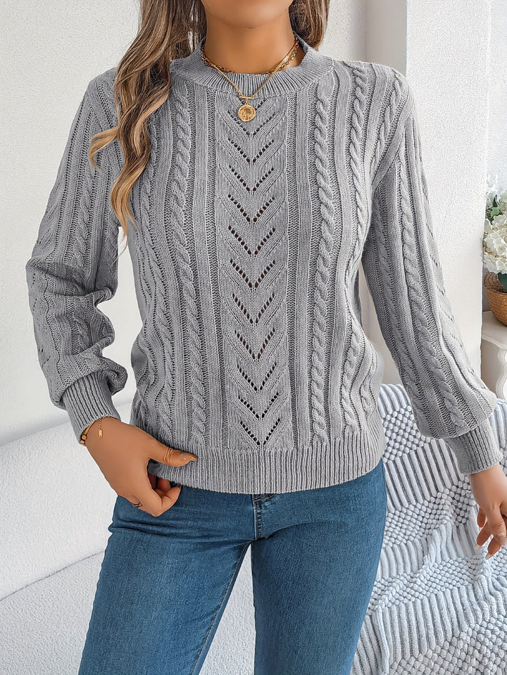 Blythe | Sweter z teksturą w sploty kablowe