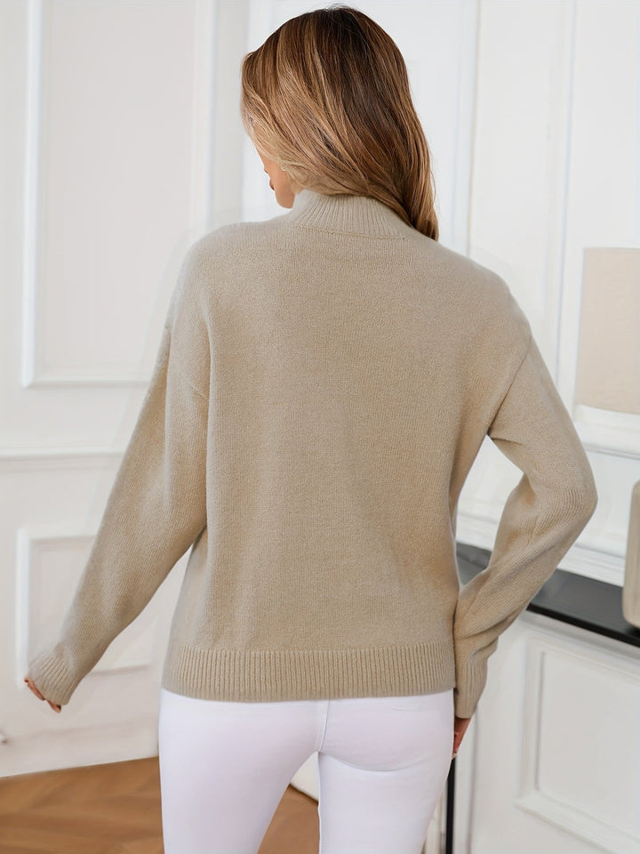 Lorelei | Elegancki Sweter z Mock Neck