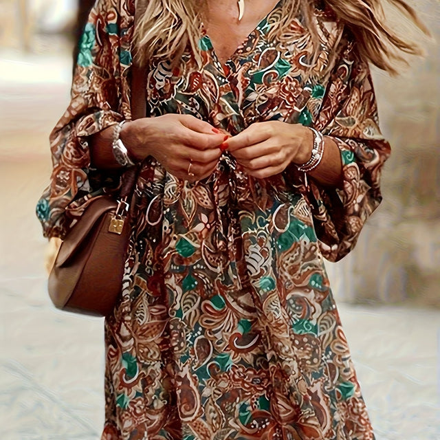 Ramona | Sukienka V-Neck w Stylu Boho