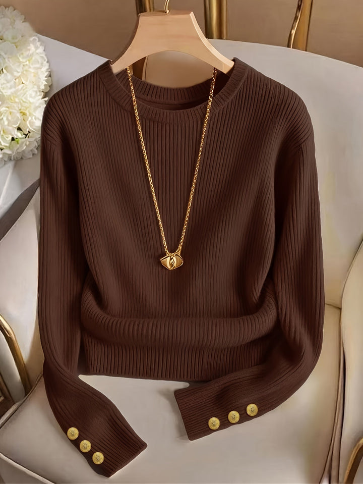 Gretchen | Sweter z ribbowanym mankietem