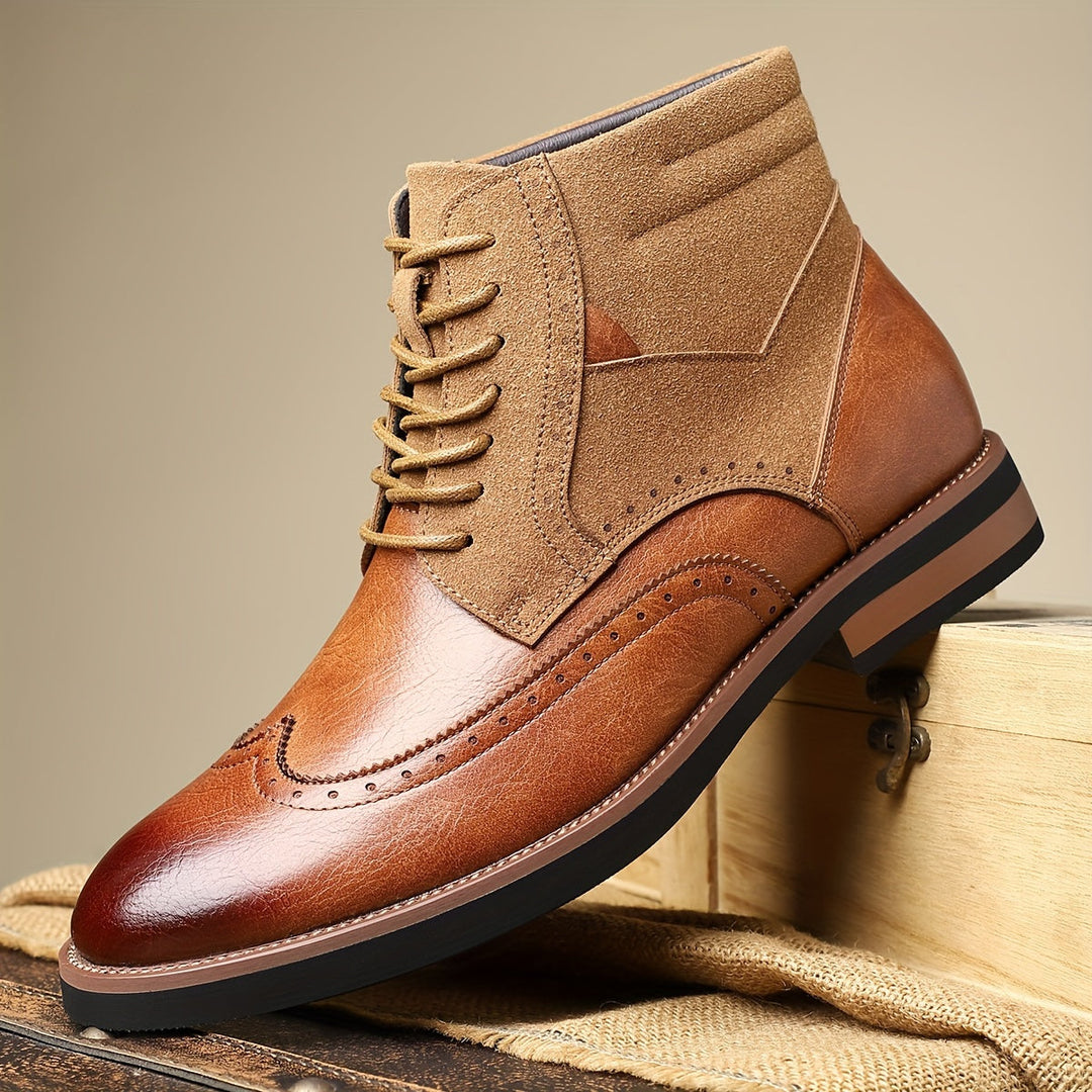 Roland | Klasyczne Botki Wingtip na Kostkę
