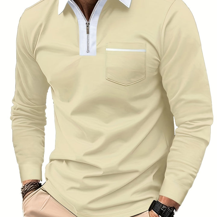 Curtis | Elegancka koszulka polo z zamkiem przy kołnierzu