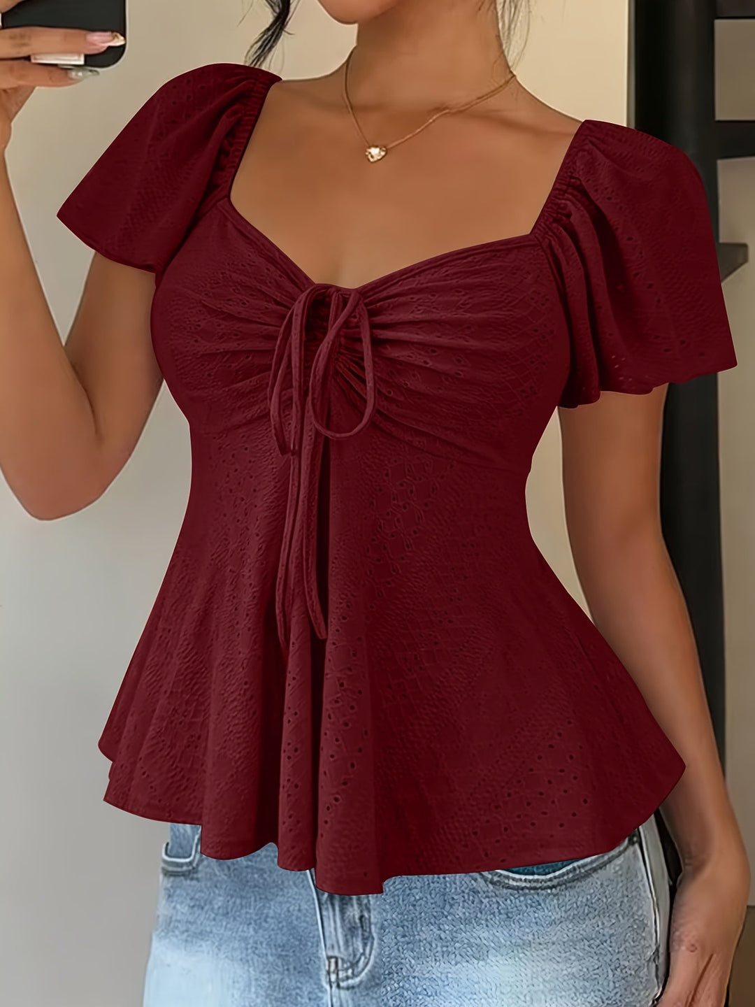 Josephine | Bluzka Peplum z Falbanami