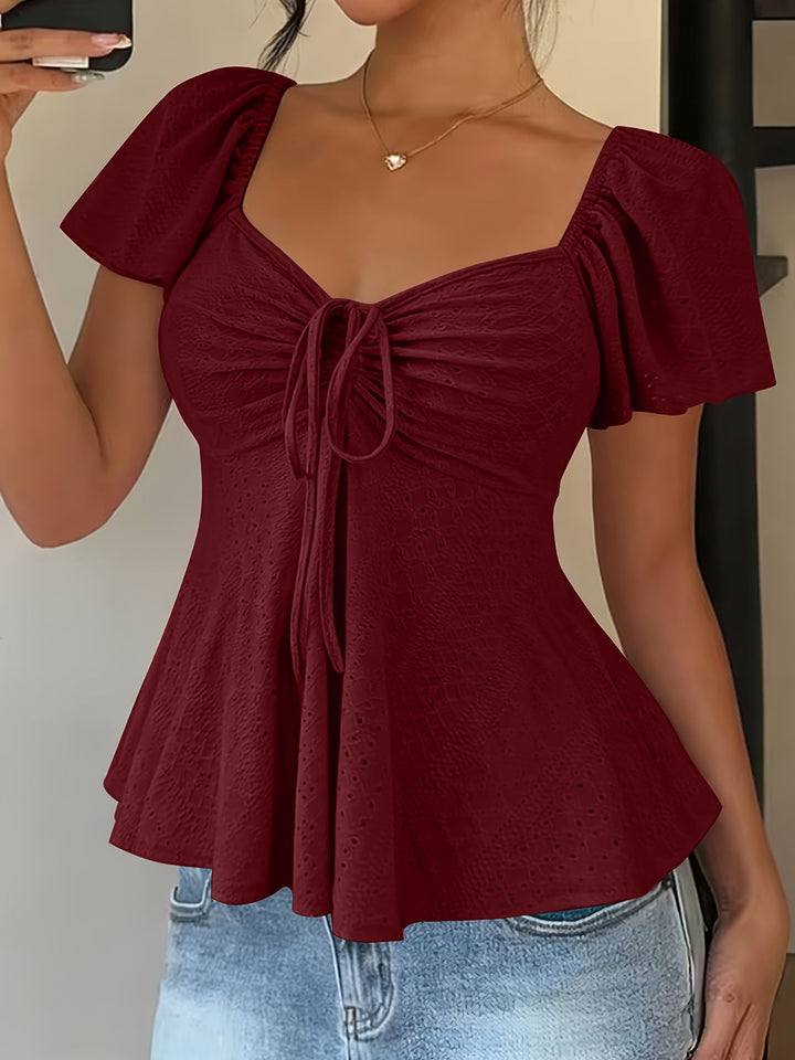 Josephine | Bluzka Peplum z Falbanami