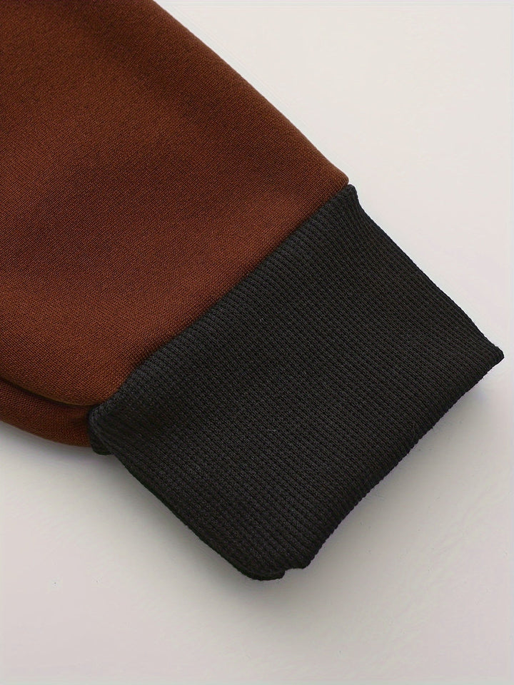 Cedric | Kolorowy Blok Zip-Up Hoodie