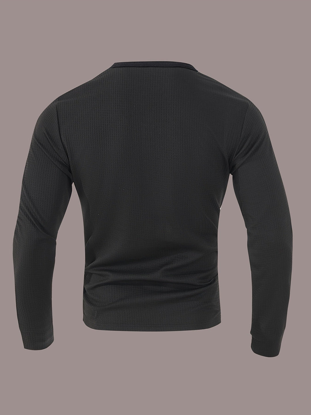Curtis | Teksturowany Henley z Długim Rękawem