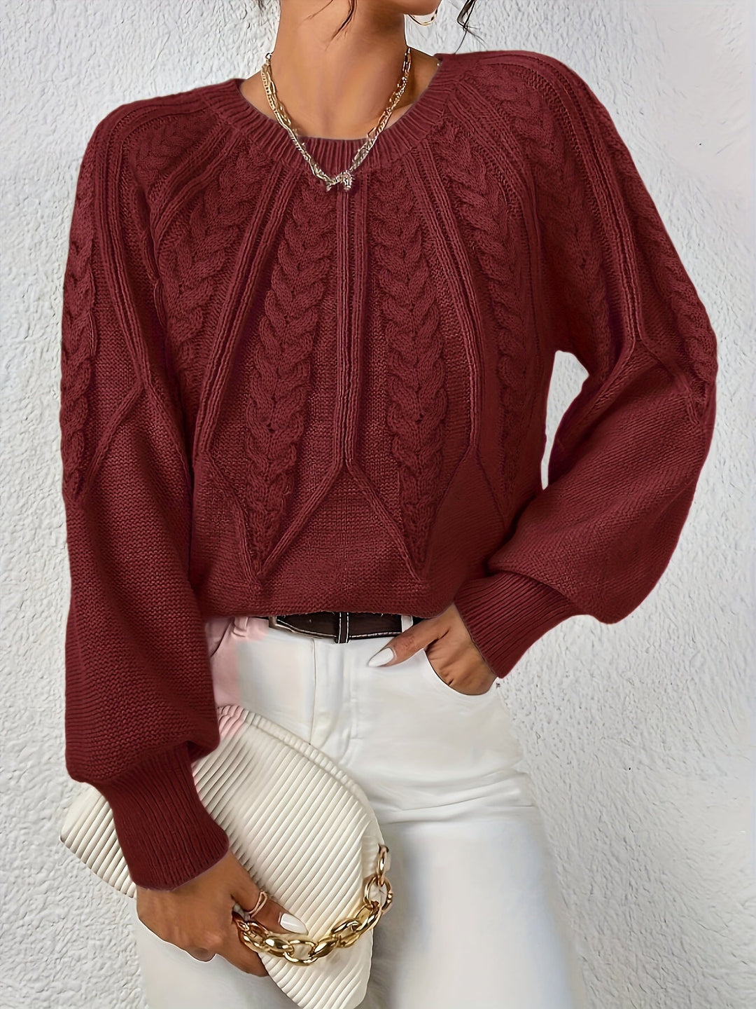 Eleanor | Luźny sweter w sploty