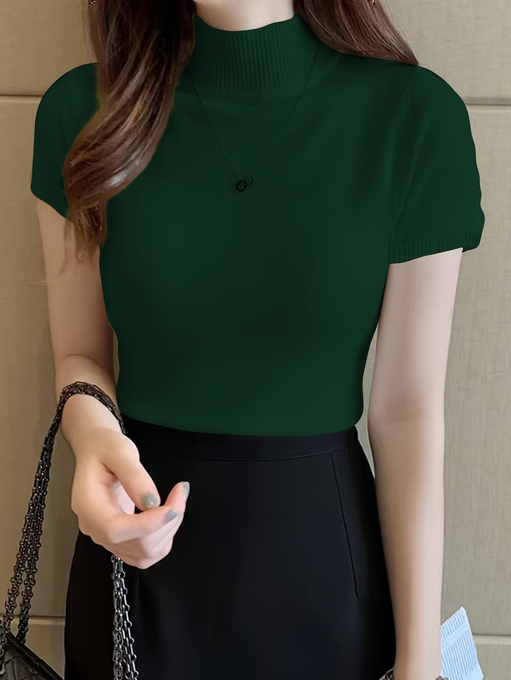 Della | Elegancki Top z Mock-Neck