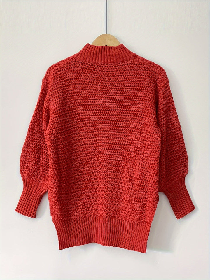 Evangeline | Teksturowany Sweter o Asymetrycznym Kroju