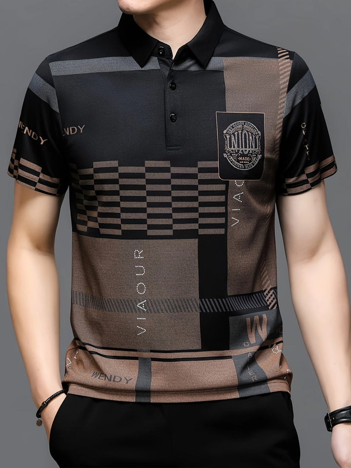 Nathaniel | Elegancka koszulka polo w kolorach blokowych