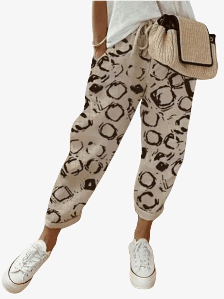 Leonora | Codzienne Spodnie z Koronką w Stylu Casual