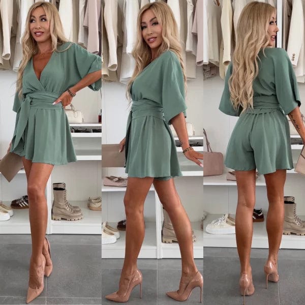 Megan | Stylowa Mini Sukienka z Krótkim Rękawem