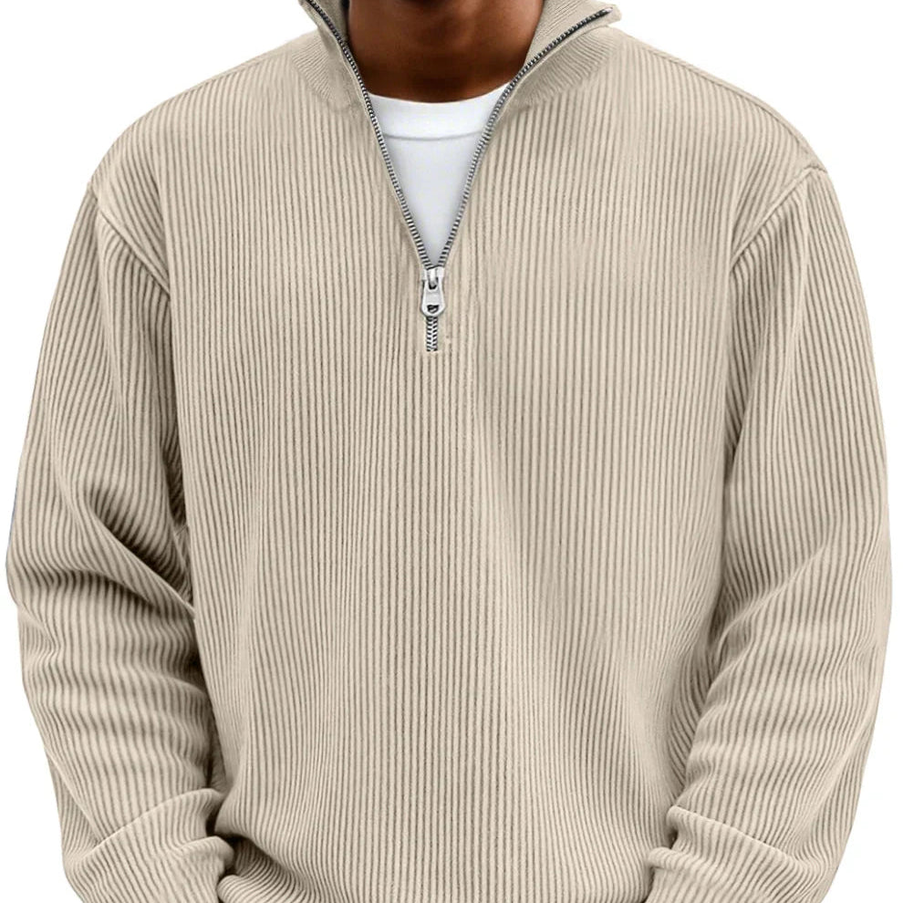 Chase | Stylowy sweter z zamkiem i wysokim kołnierzem