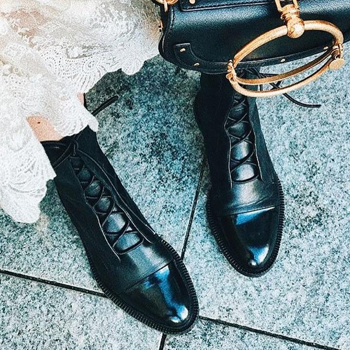 Sophia | Eleganckie Botki Sznurowane