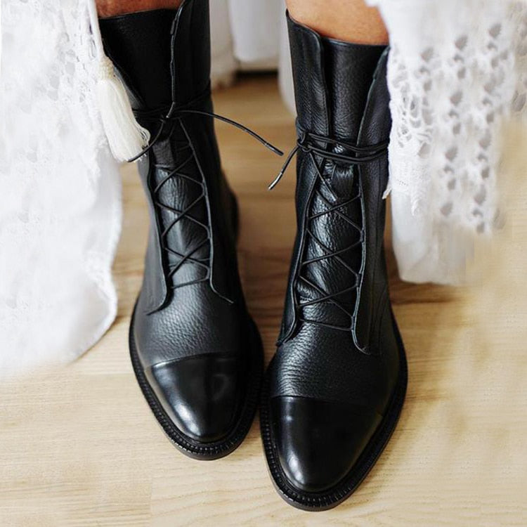Sophia | Eleganckie Botki Sznurowane