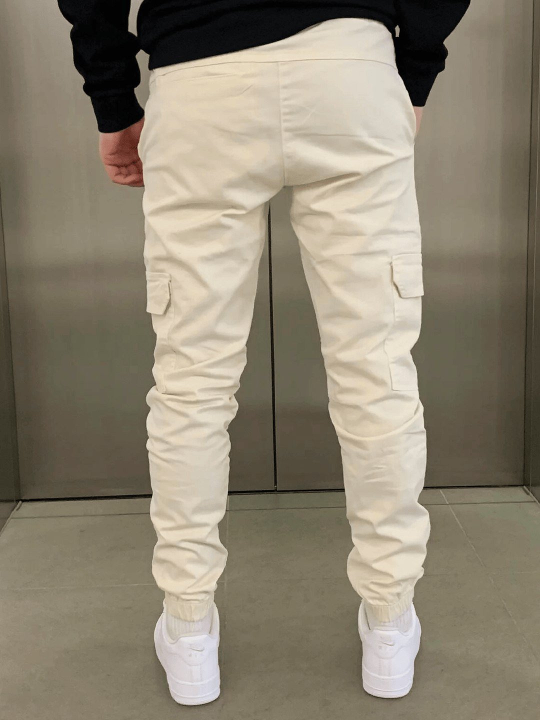 Marcus | Eleganckie Spodnie Cargo z Wiązaniem w Talii