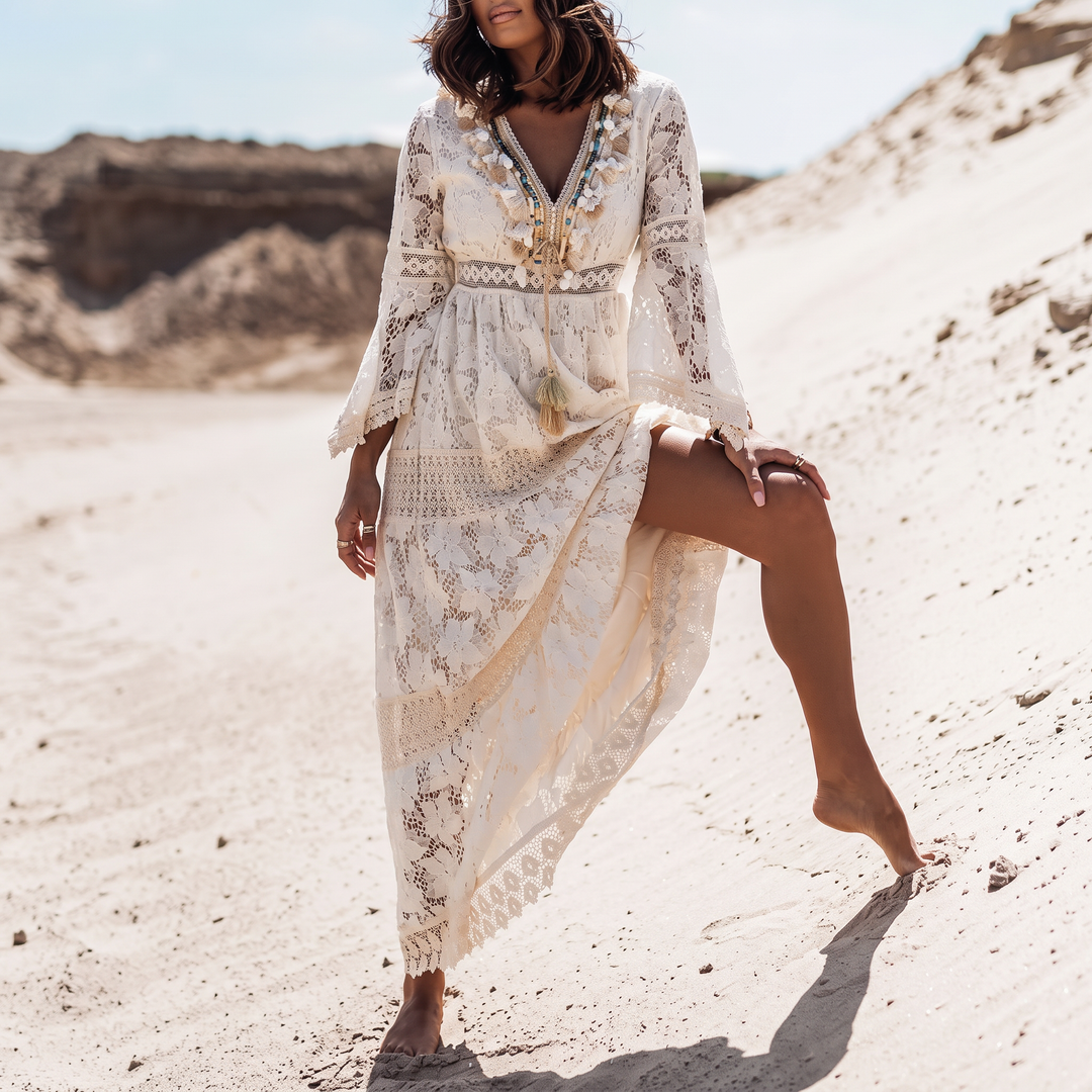 Isabelle | Letnia Sukienka Damska Boho Maxi | Casual Plażowy